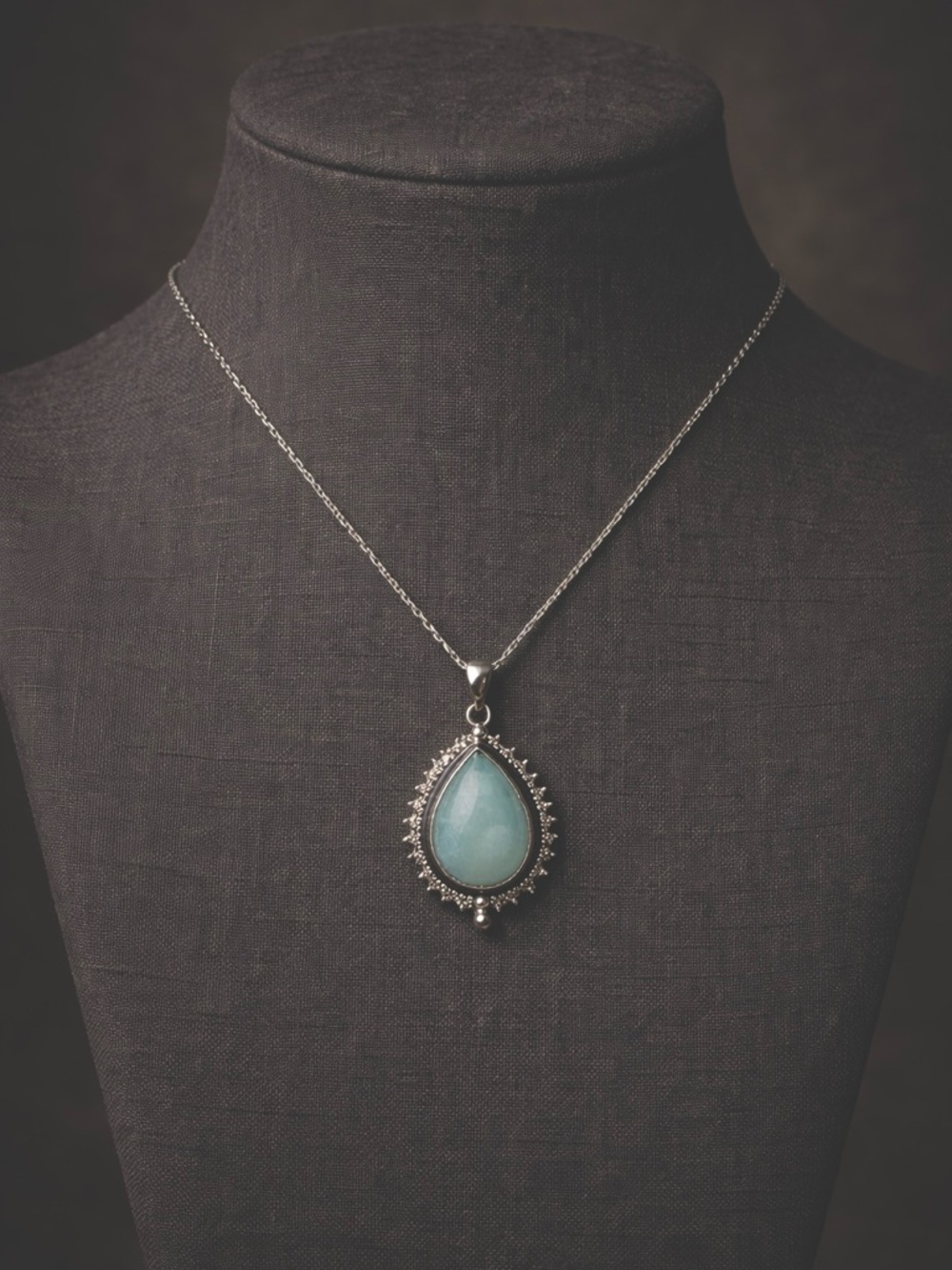 Sterling Silver Teardrop Pendant Necklace | 92